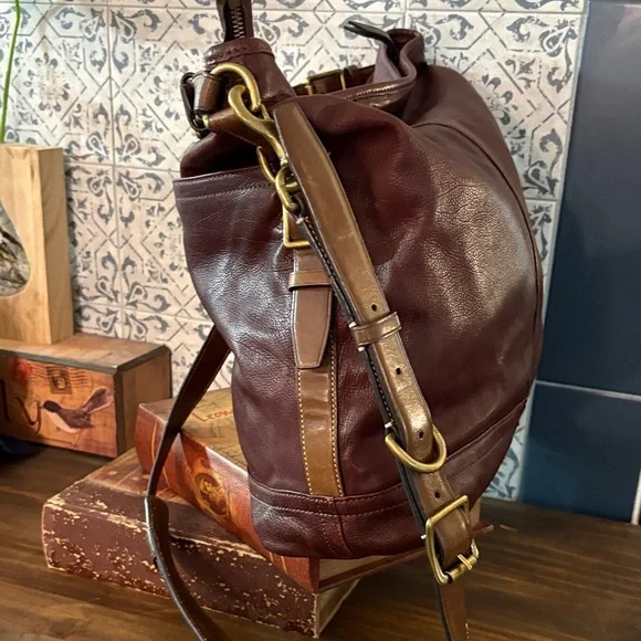 Coach Vintage Dark Brown Leather Bucket Bag - Picture 6 of 9